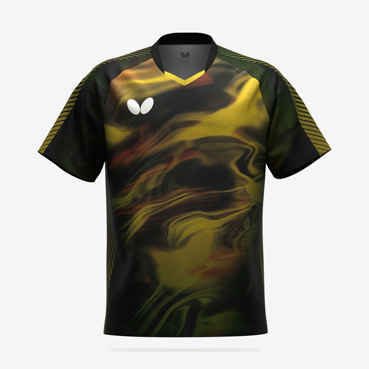 Butterfly Rimeral Shirt - Black-Yellow